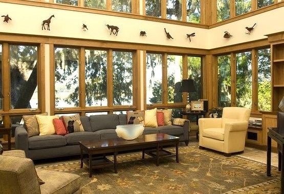 Living Room of a Decorated Luxury Cabin