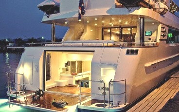 Luxury Super Yacht at Night